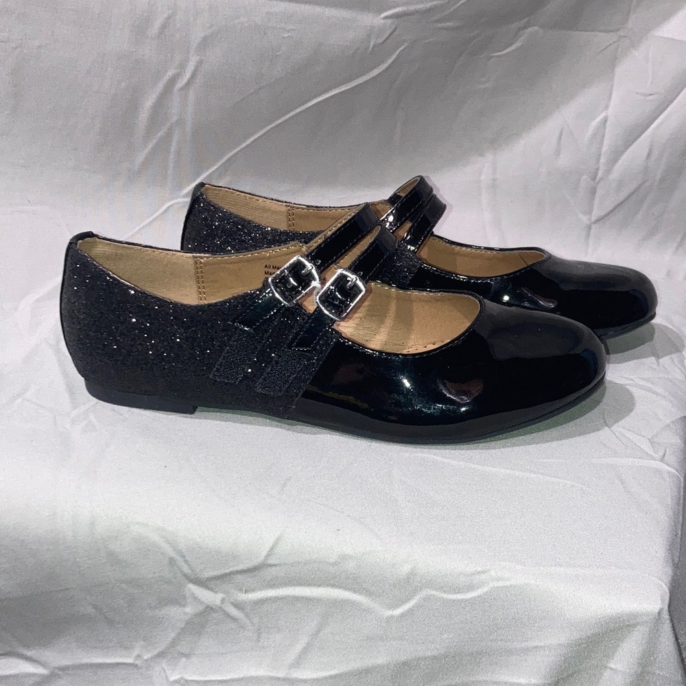Black Sparkle Mary Jane Shoes